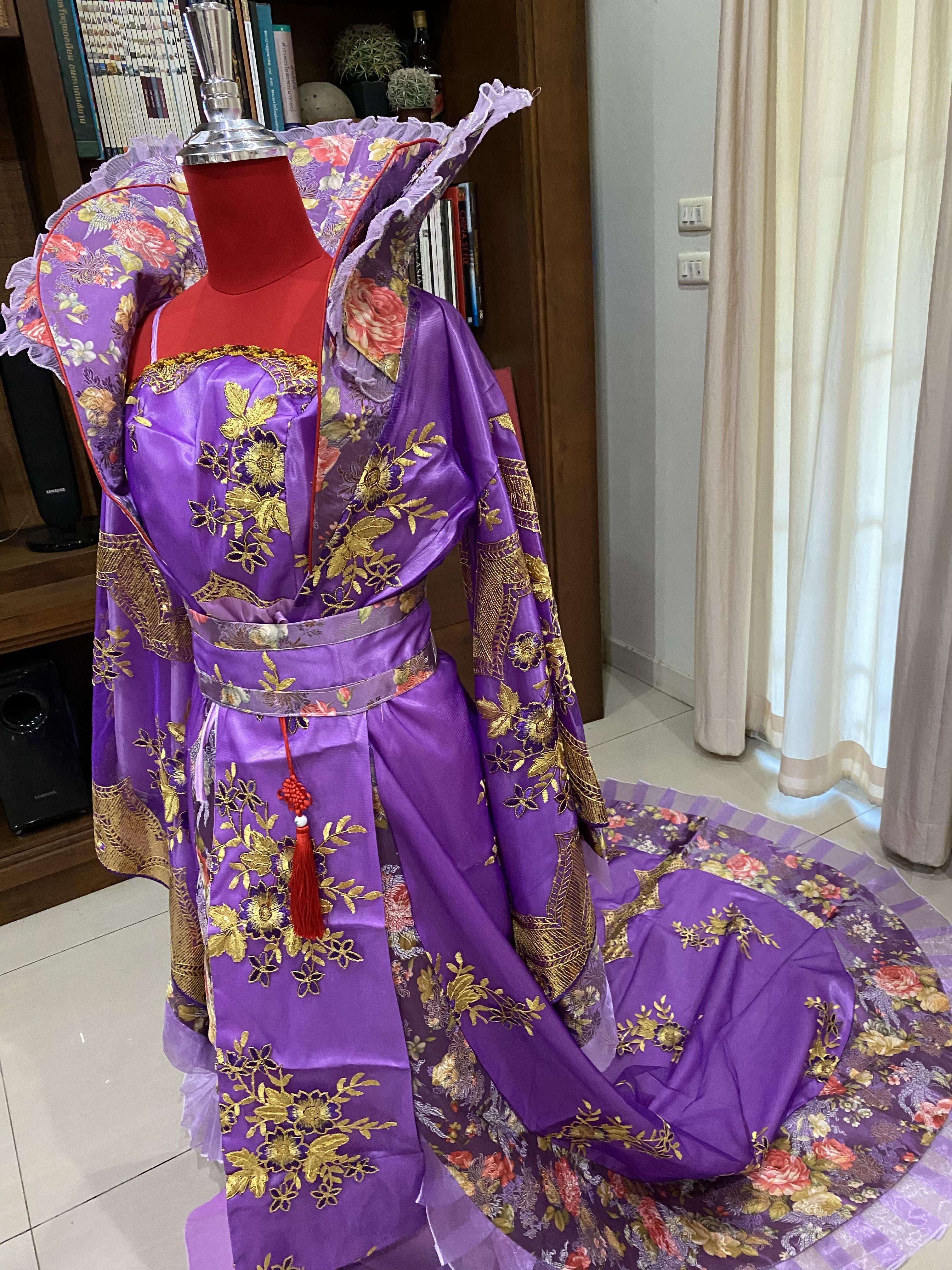 ชุดราชินีถัง สีม่วง รหัส RPN 274 สินค้าพร้อมส่ง