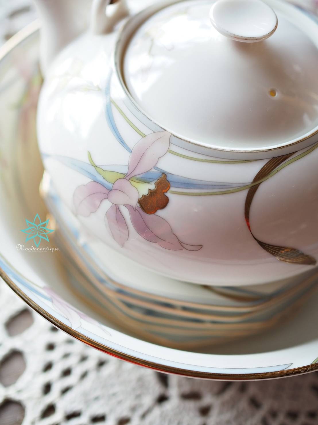 HOYA Orchid ชุดจานขนม 6 ชิ้น