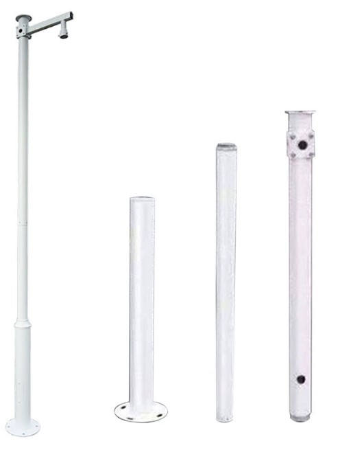 Hi-view เสากล้องวงจรปิด 3 เมตร/4 เมตร เหล็กหนา 1.8 มม. เหมาะสำหรับงานกล้องวงจรปิด