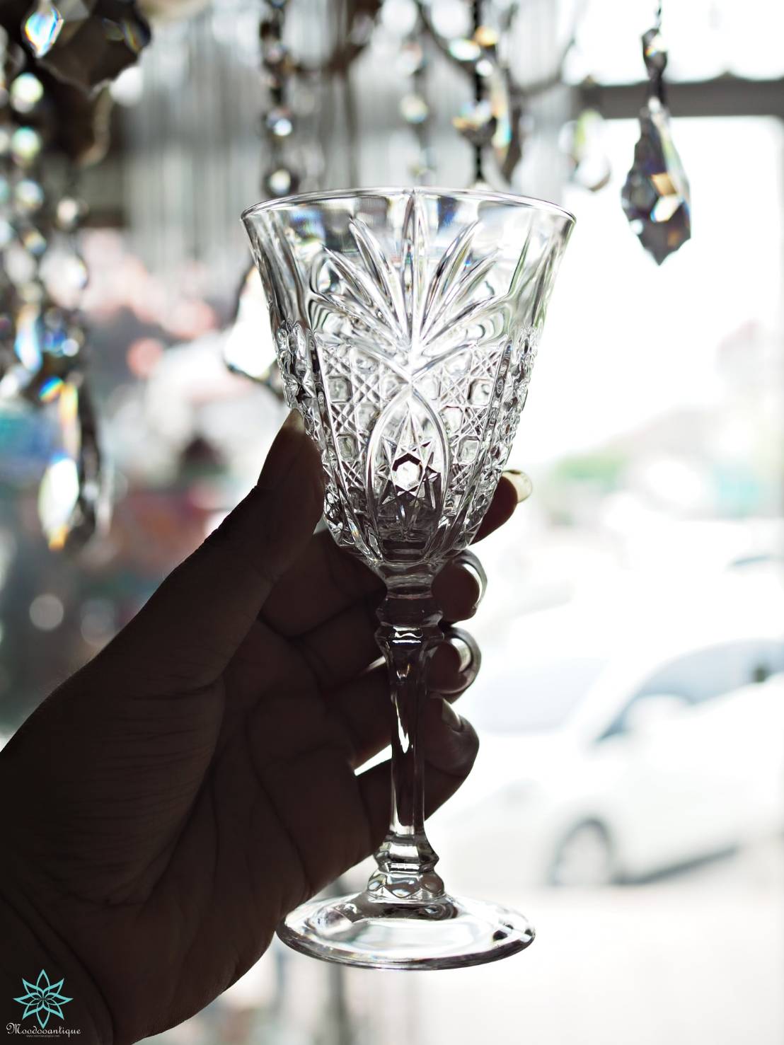 Crystals vine glass