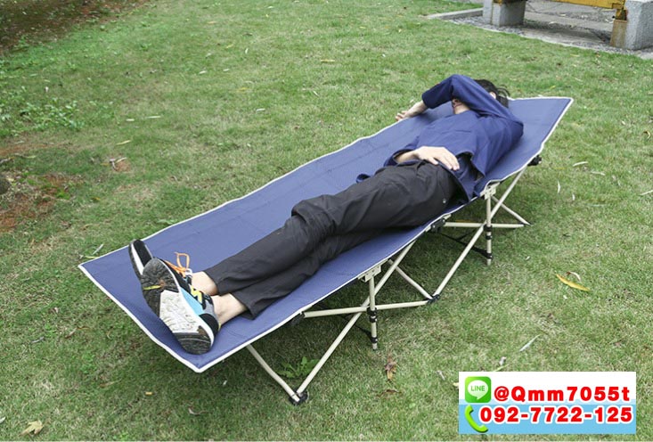 เตียงสนามพับได้ สีแดง หมด