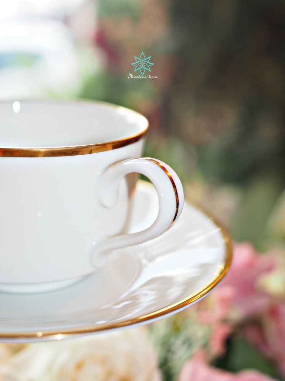 Noritake 1970s Gold Band Fine Porcelain Cup & Saucer