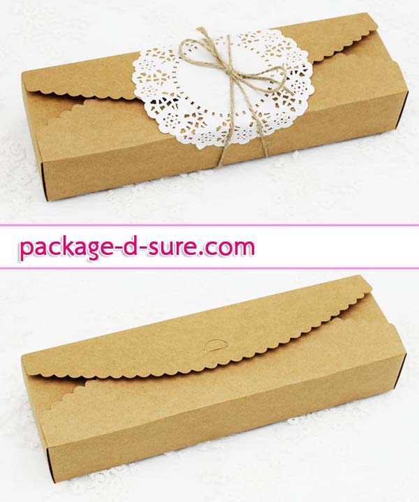 โปรโมชั่น//กล่องทรงยาว เปิดบน 2 ด้าน 7x23x4 กระดาษคราฟ **แพ็ค 50 ใบ**