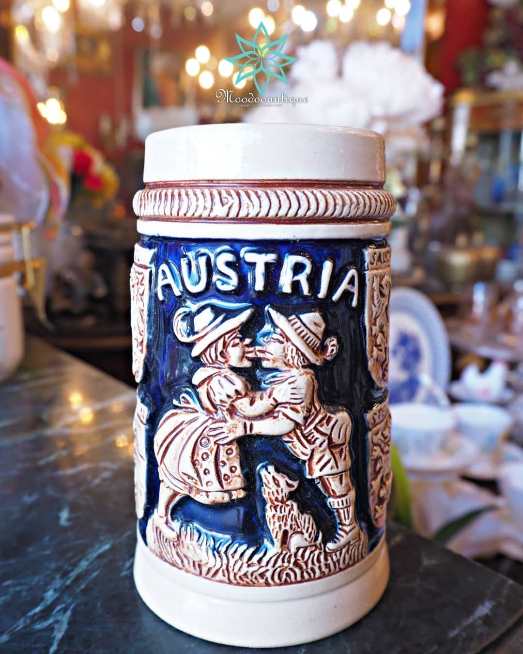 แก้วเบียร์ วินเทจออสเตรียเบียร์สไตน์ Vintage Austria Beer Stein