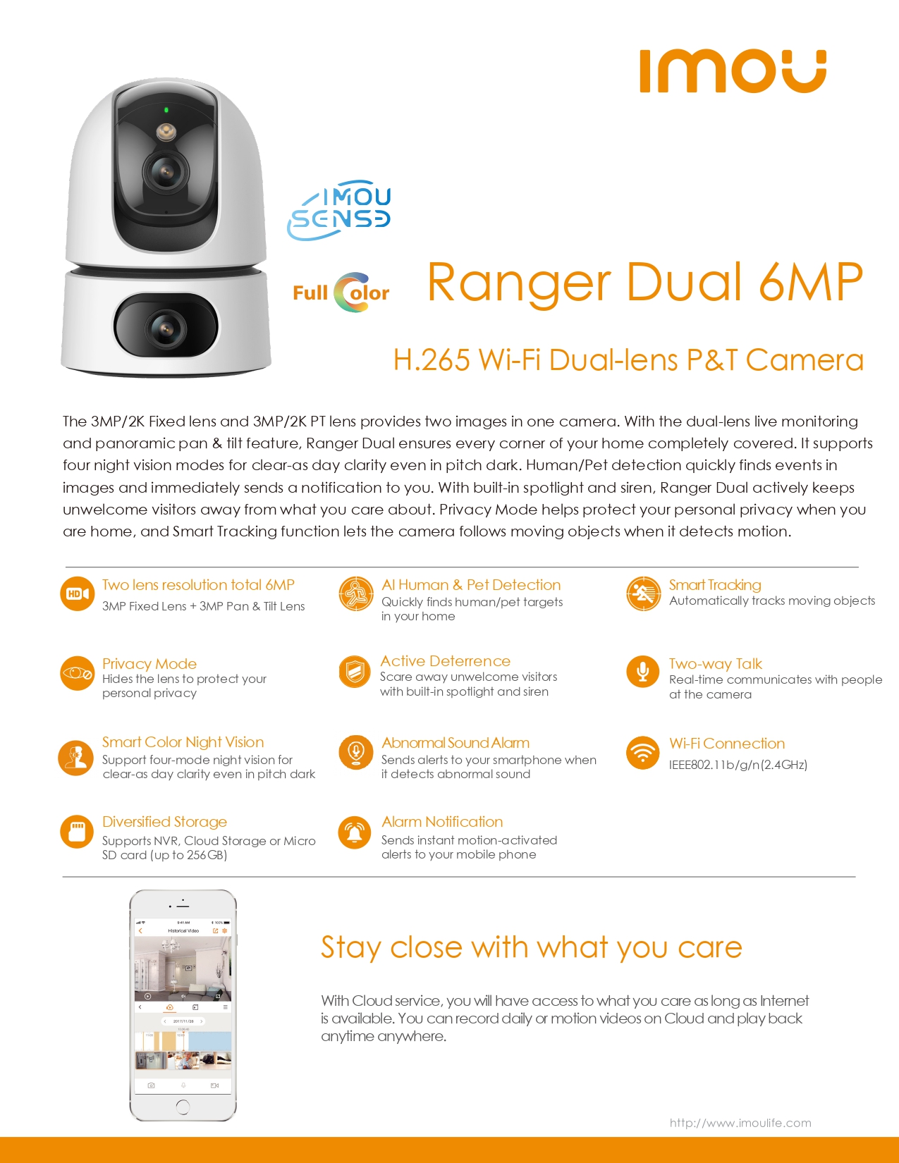 IMOU RANGER DUAL 6MP IPC-S2XP-6M0WED INDOOR SMART SECURITY CAMERA รับประกัน 2ปี