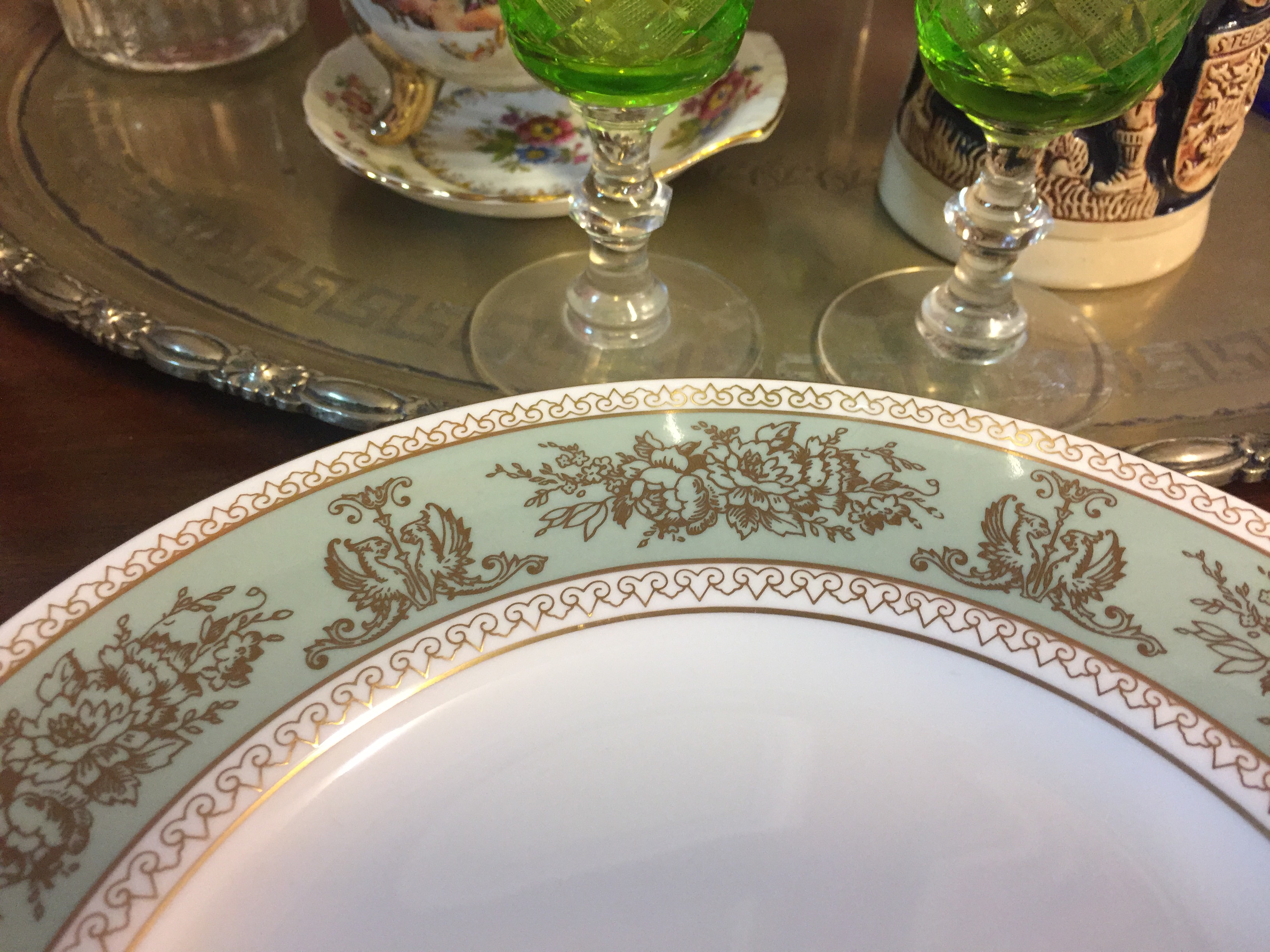 Wedgwood Columbia-sage Green and Gold