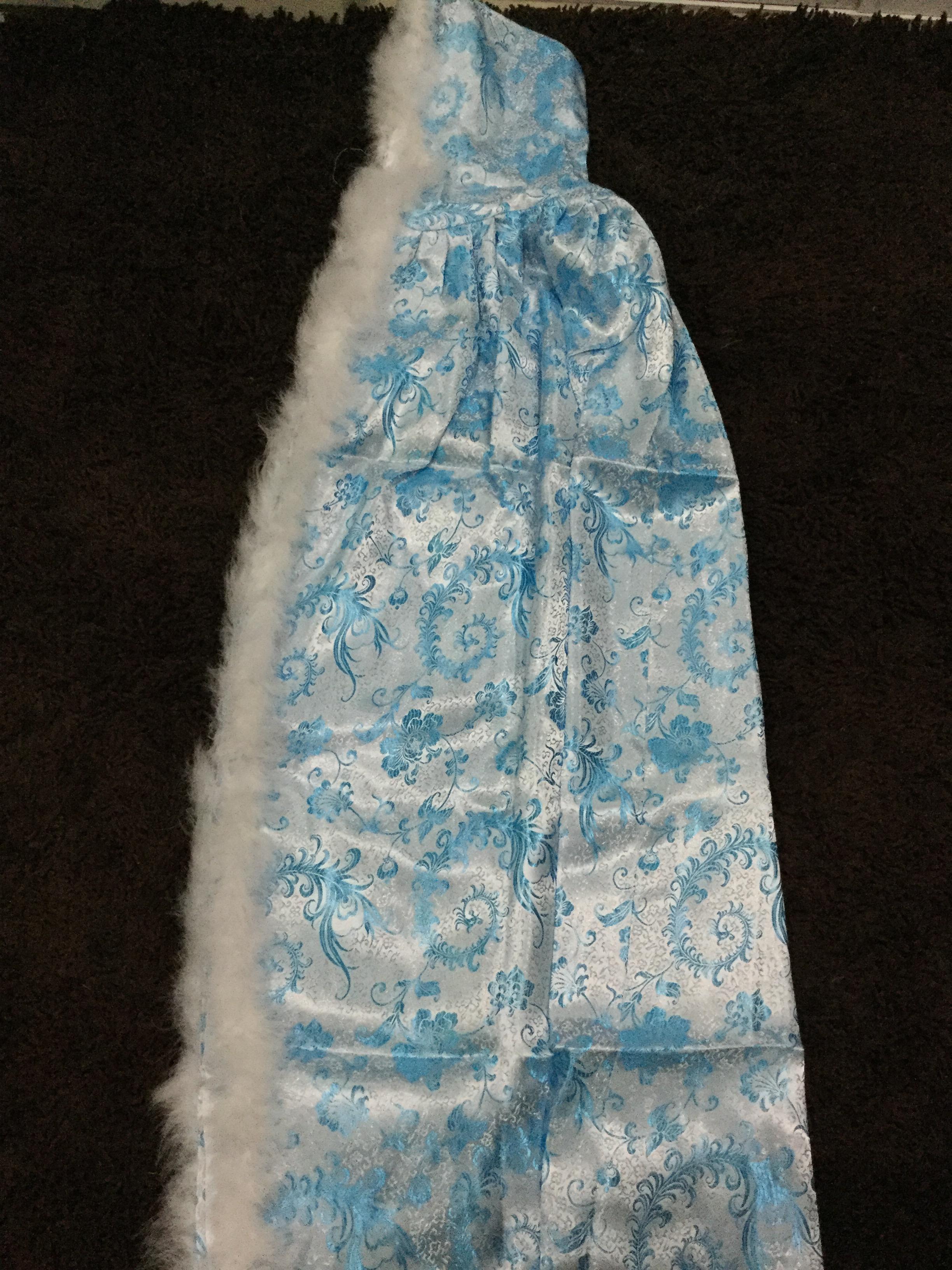 ผ้าคลุมสีฟ้าหิมะ. รหัส WTD 139 สินค้าพร้อมส่ง