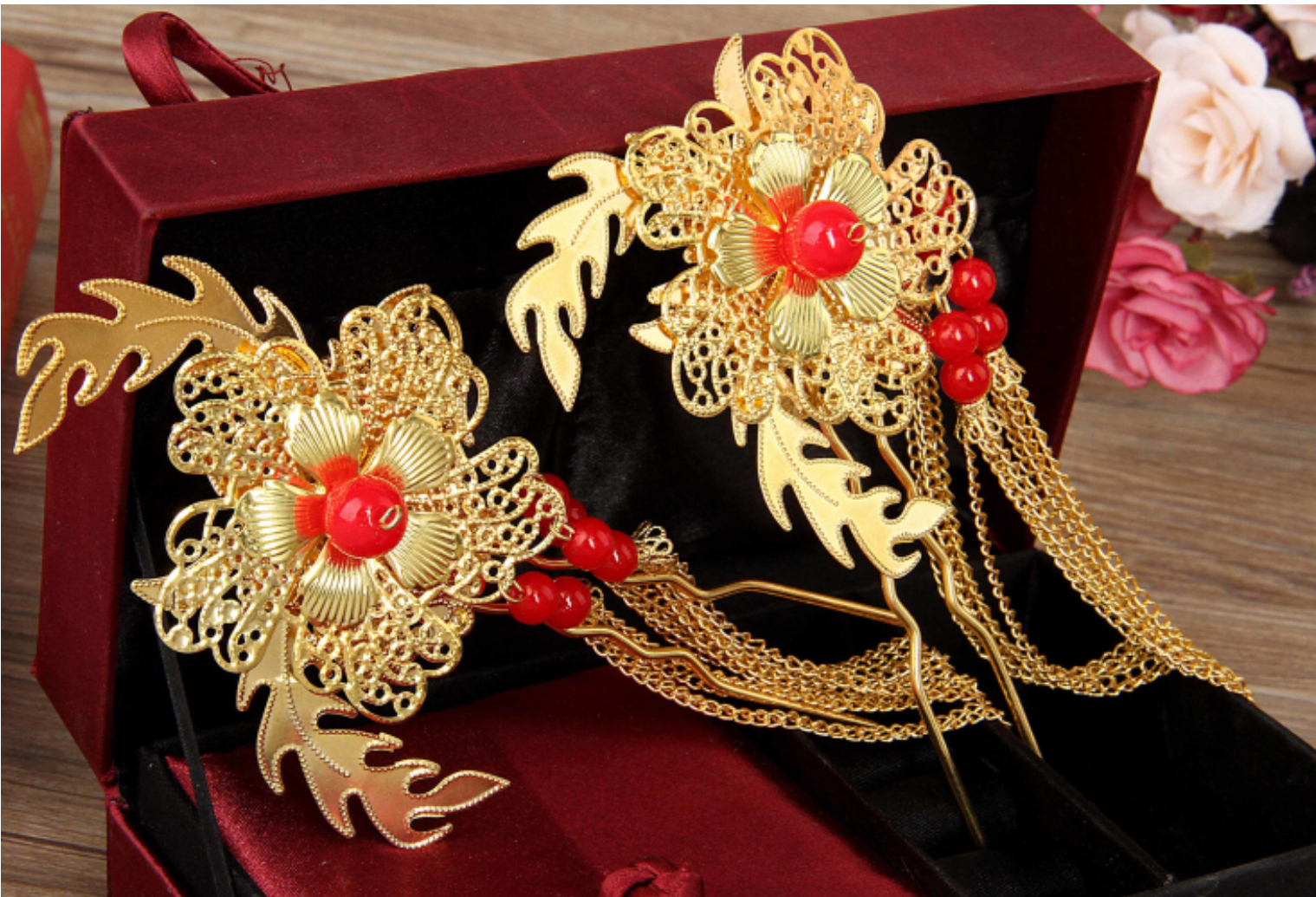 ปิ่นปักผม รหัส #F มีตำหนิ มีสีดำขึ้นตามโคนปิ่น