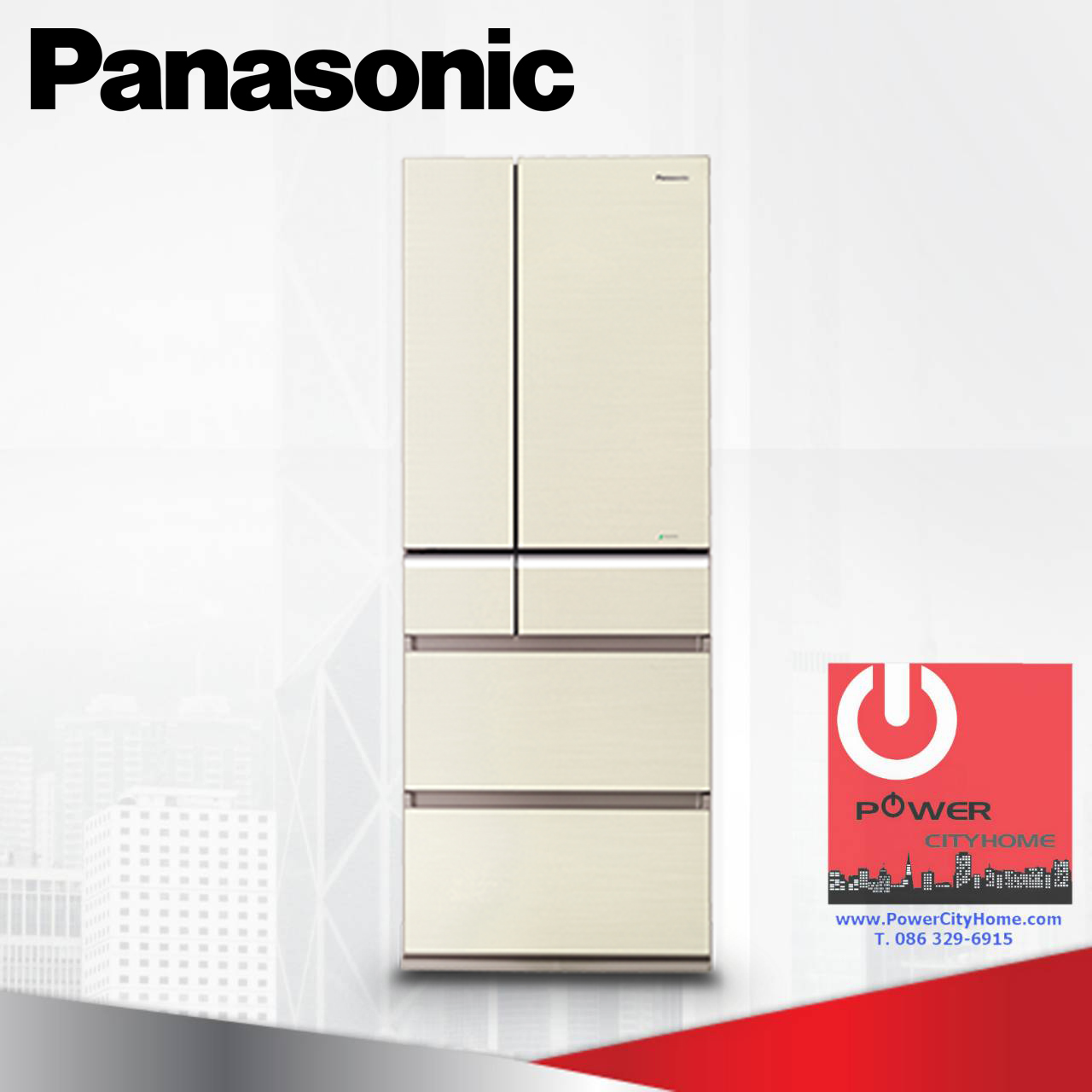 ตู้เย็น Panasonic 17.7 คิว Inverter 6 ประตู รุ่น NR-F510GT-N