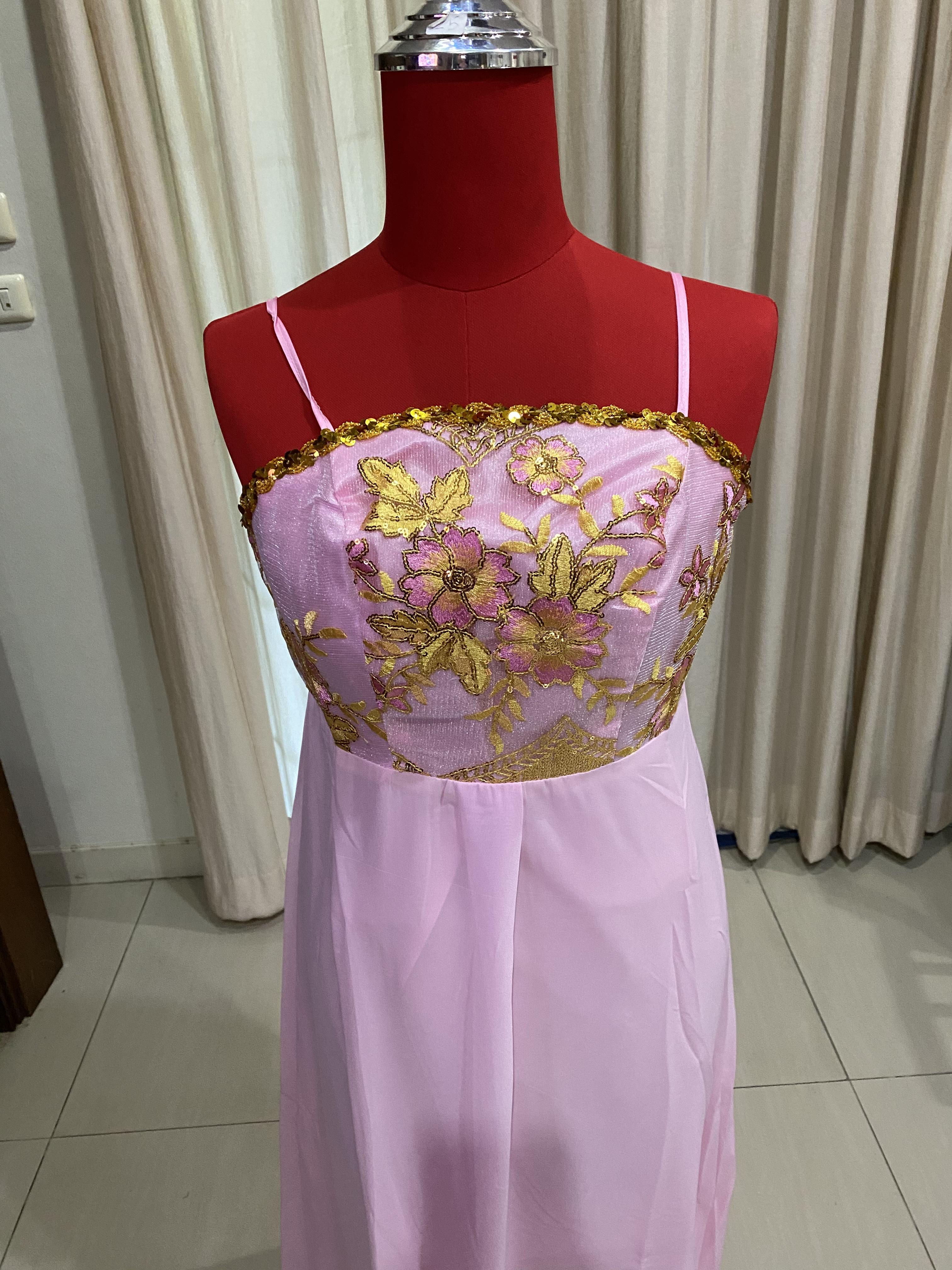 ชุดราชินีถัง สีชมพู รหัส RPN 274 สินค้าพร้อมส่ง