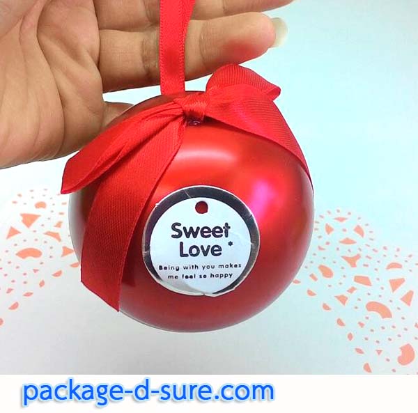 ลูกบอลดีบุก เส้นผ่านศูนย์กลาง 6.8 cm สีแดงสด