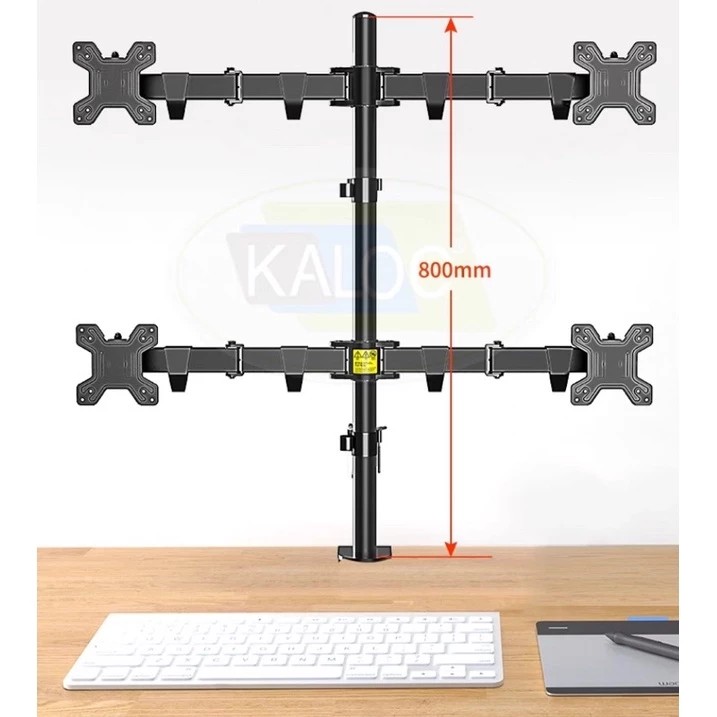 ขาตั้งจอคอมแบบ4จอ DW240 หมุนจอได้ ปรับระดับจอได้ ยี่ห้อKALOC