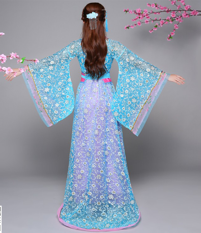 ชุดราชวงค์ถัง สีฟ้าชมพู รหัส BL 109 สินค้าพร้อมส่ง