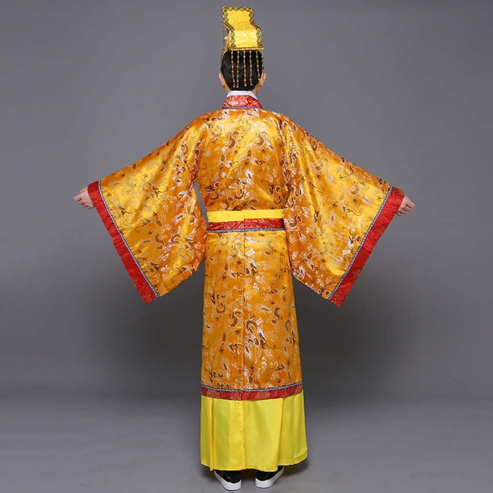 ชุดจักรพรรดิฮั่น สีทอง รหัส KK 107 สินค้าพร้อมส่ง