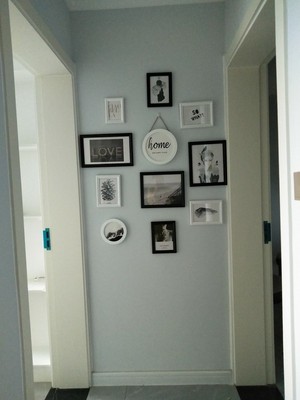 ชุดกรอบรูปติดผนัง Vertical set 11 (Black&White-Nordic) กรอบรูปไม้ 9 ชิ้นพร้อมภาพตามแบบ + รูปแคนวาส 2 ชิ้นและวัสดุติดตั้ง