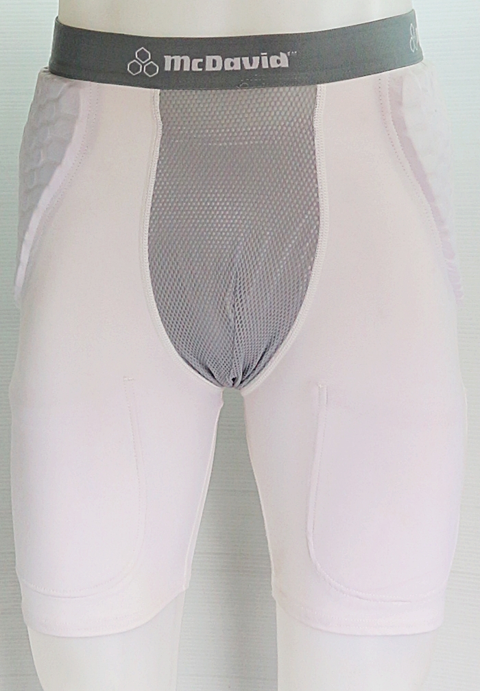 กางเกงกันกระแทก McDavid HexPad 3 จุด สีขาว ไซส์ M