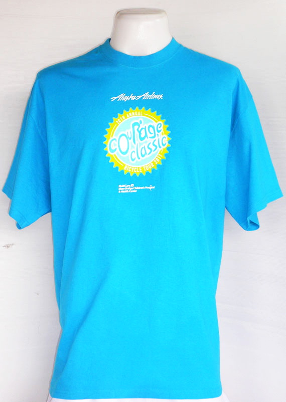 เสื้อยืดจักรยาน Alaska Airlines Courage Classic Bicycle Tour 2011 ไซส์ XL รอบอก 46 นึ้ว