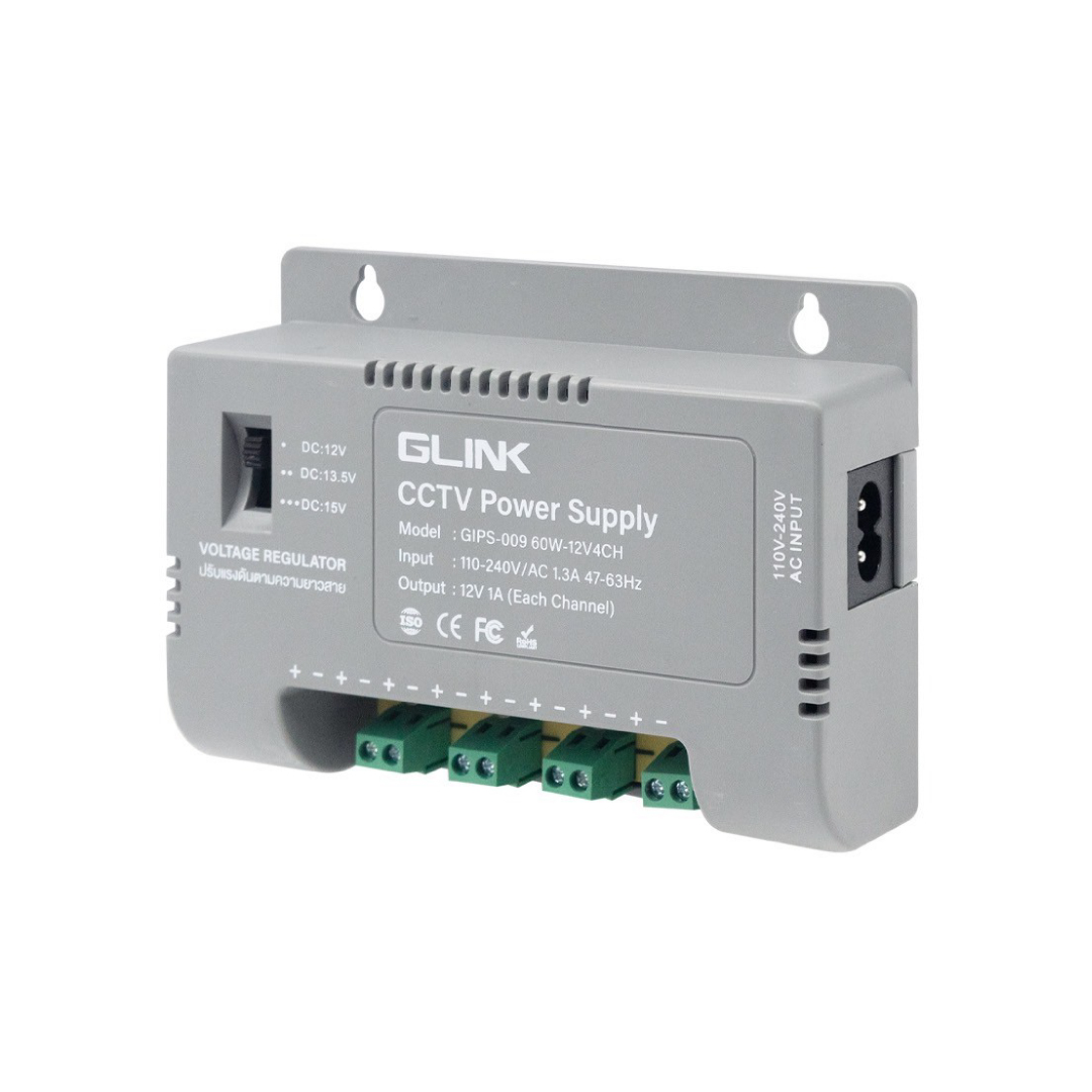 GLINK Power Supply 12V 5A (60W) 4 CH รุ่น GIPS-009