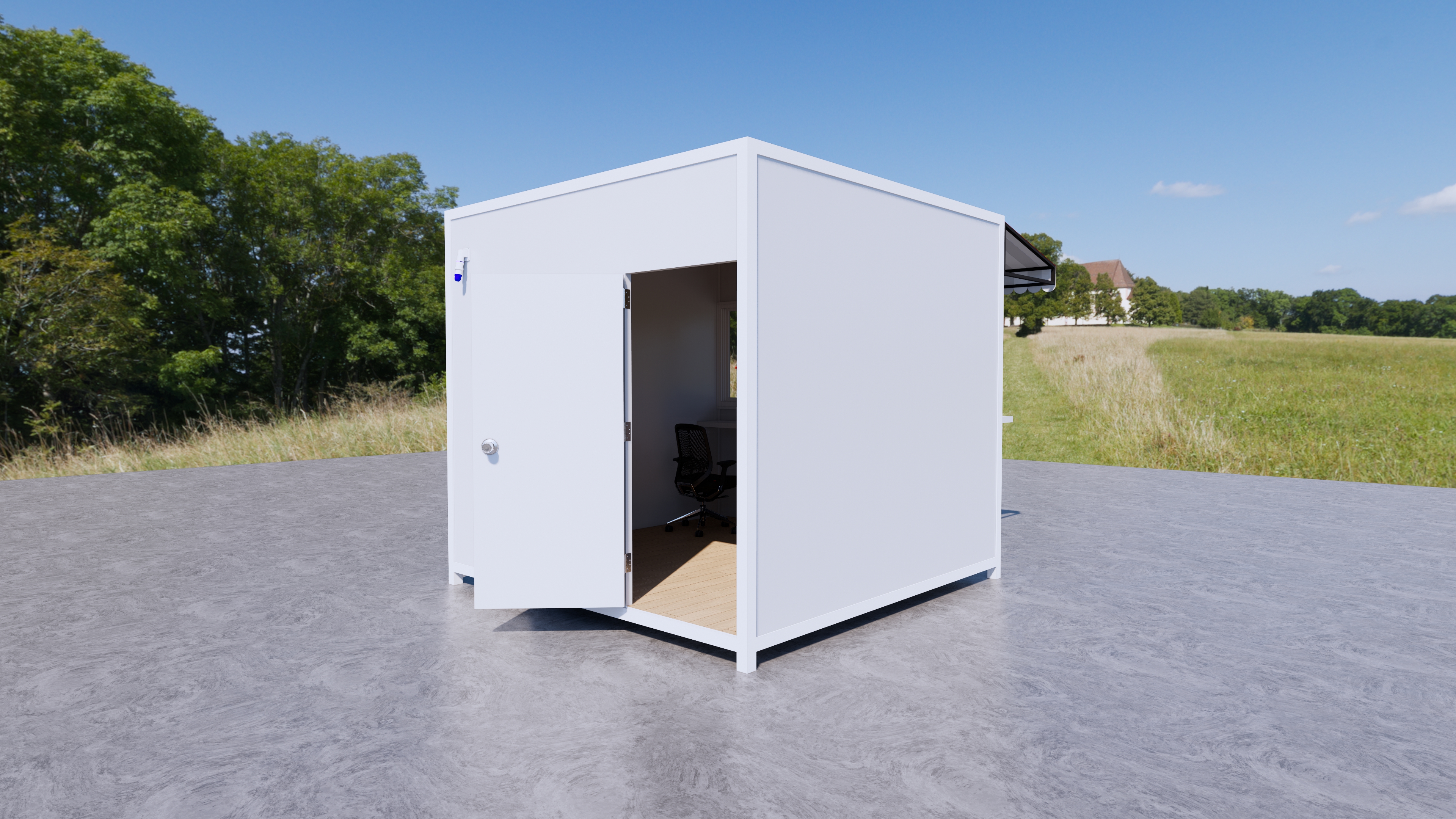 สำนักงานออฟฟิศ UC-07 ผลิตจากตู้ EPS ขนาด 3*3*2.5 เมตร ราคาเพียง 85000 บาท ** ค่าจัดส่ง 18000 บาท