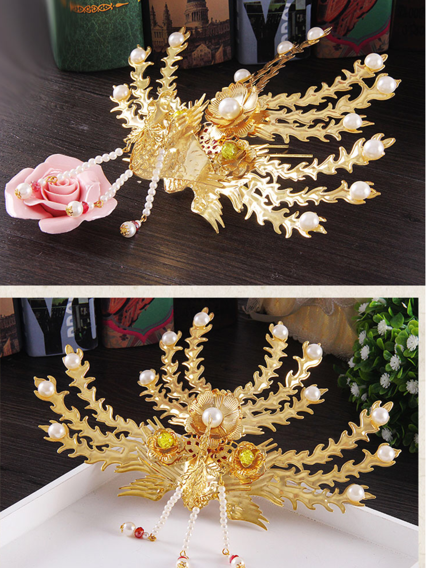 ประดับผม มุขสีขาว รหัส #16