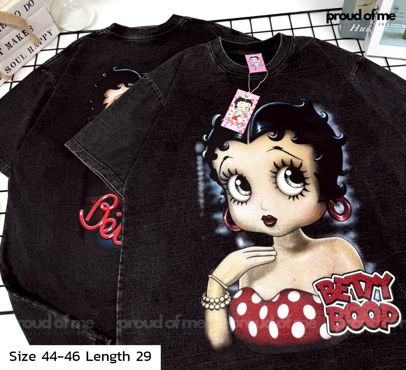 เสื้อยืดงานฟอกลาย BATTYBOOP