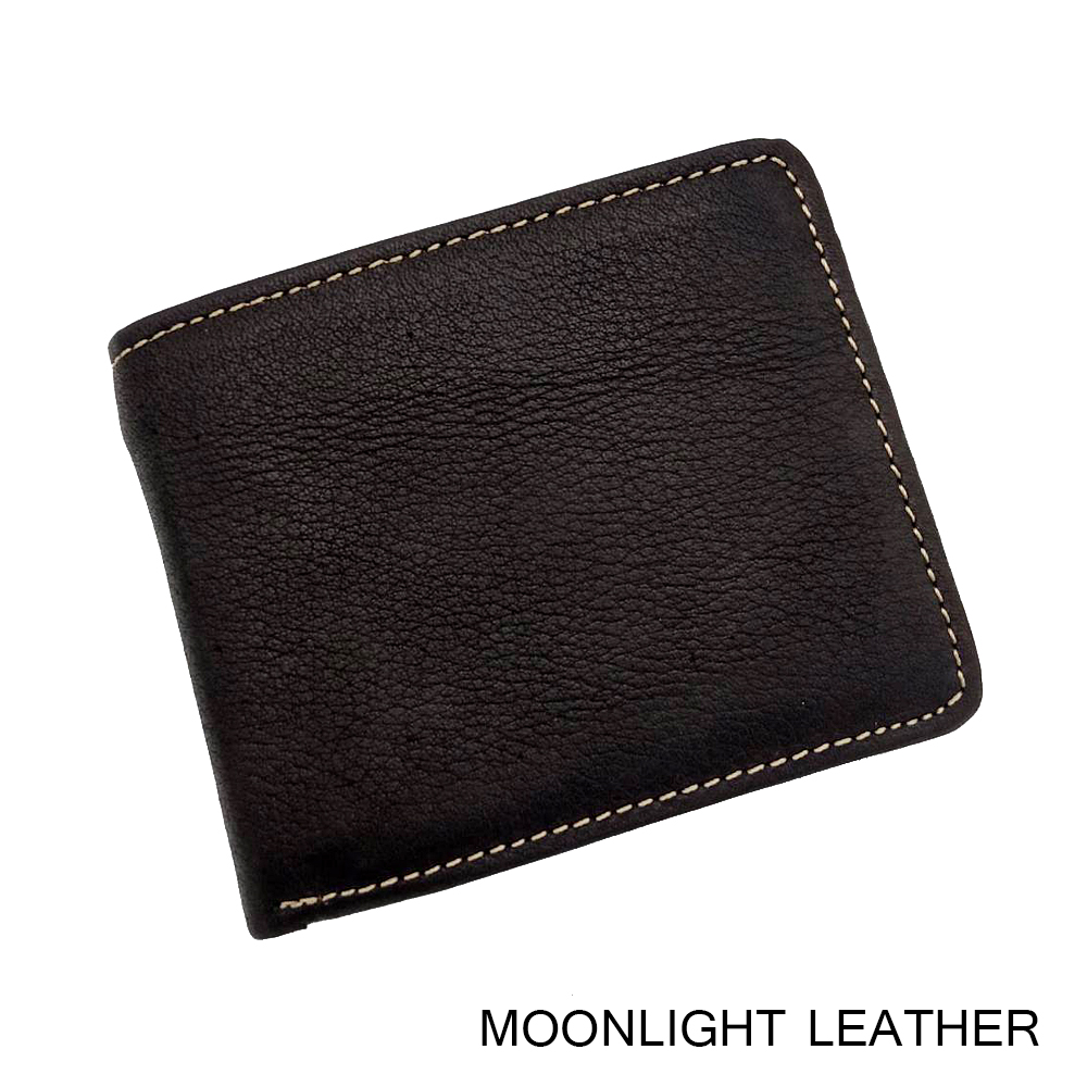 กระเป๋าสตางค์ชายหนังแท้ รุ่น Less But More Ep.09 มีกระเป๋าใส่เหรียญ หนังนุ่มมาก แข็งแรง ไม่ลอกร่อน สีดำ มีกล่องพร้อมเป็นของขวัญได้