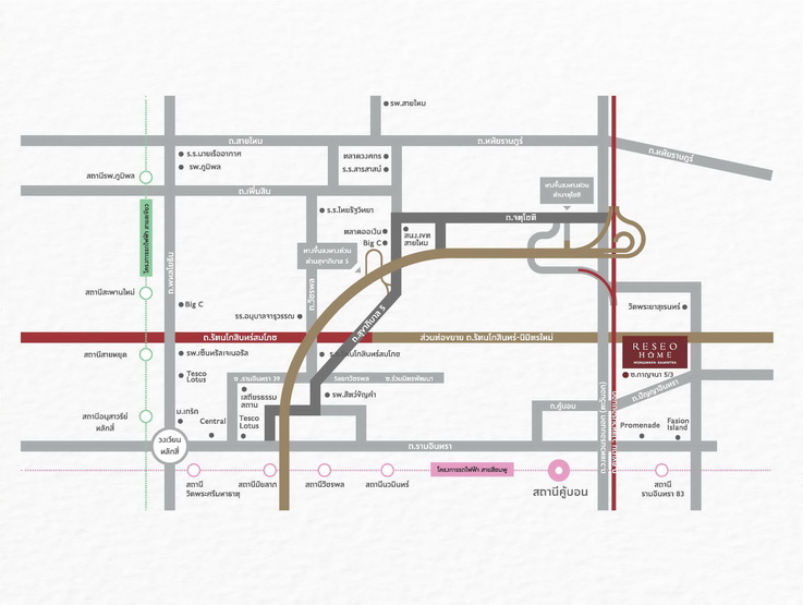 ให้เช่าทาวน์โฮม 2 ชั้น ม.เรซิโอ โฮม วงแหวน-รามอินทรา ตกแต่งสวยพร้อมเฟอร์ฯ