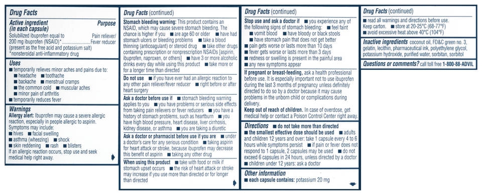 Advil Liqui-Gels 120 Liquid Gels ยาแก้ปวดลดไข้แอดวิล 120 เม็ดเจล หมดอายุ 06/2027