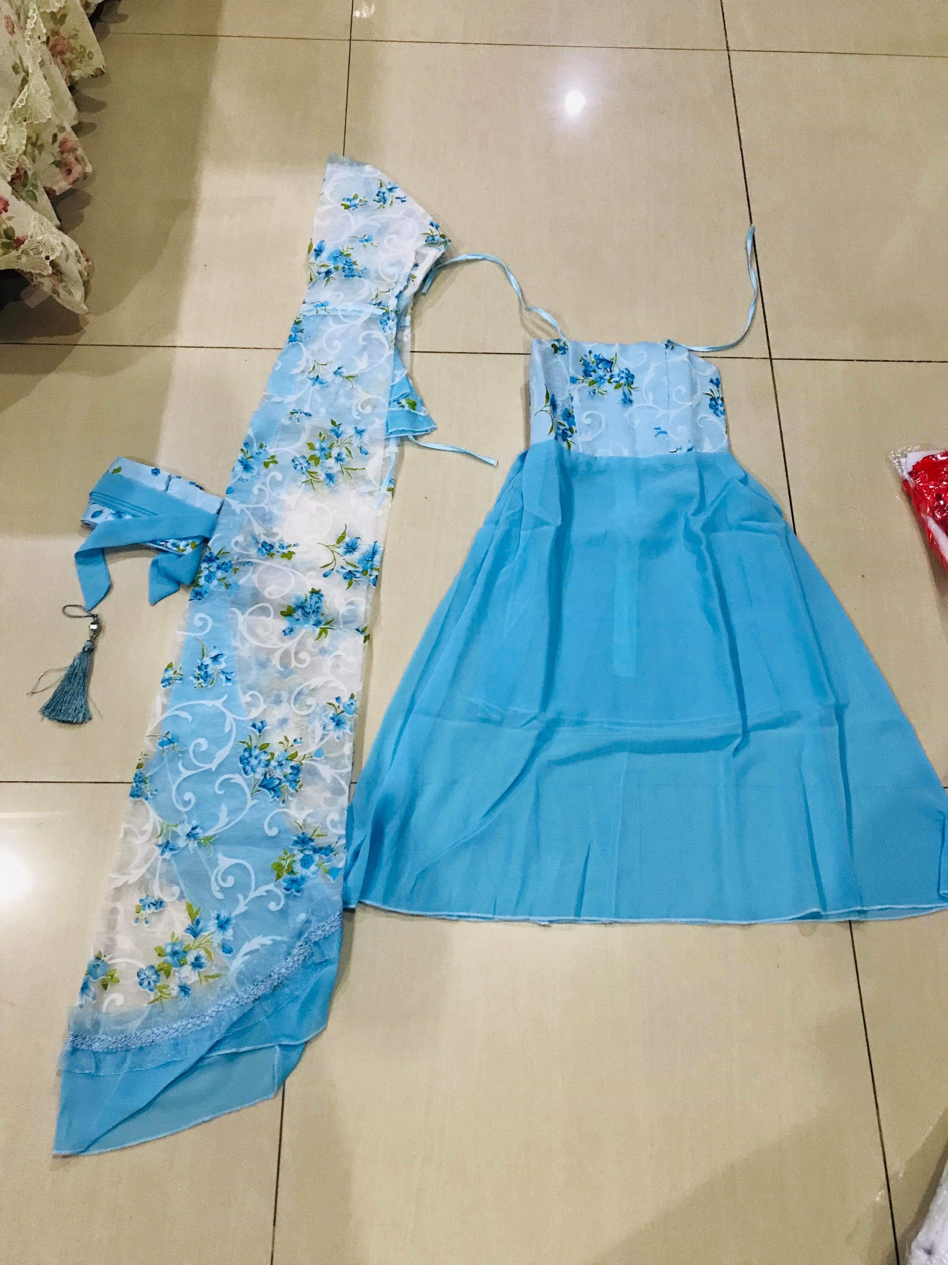 ชุดจีนนางฟ้าเด็กสีฟ้ามรหัส CU95 สินค้าพร้อมส่ง