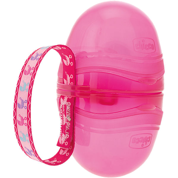 กล่องใส่จุกนมหลอก Chicco 2 Dummy Box, Pink