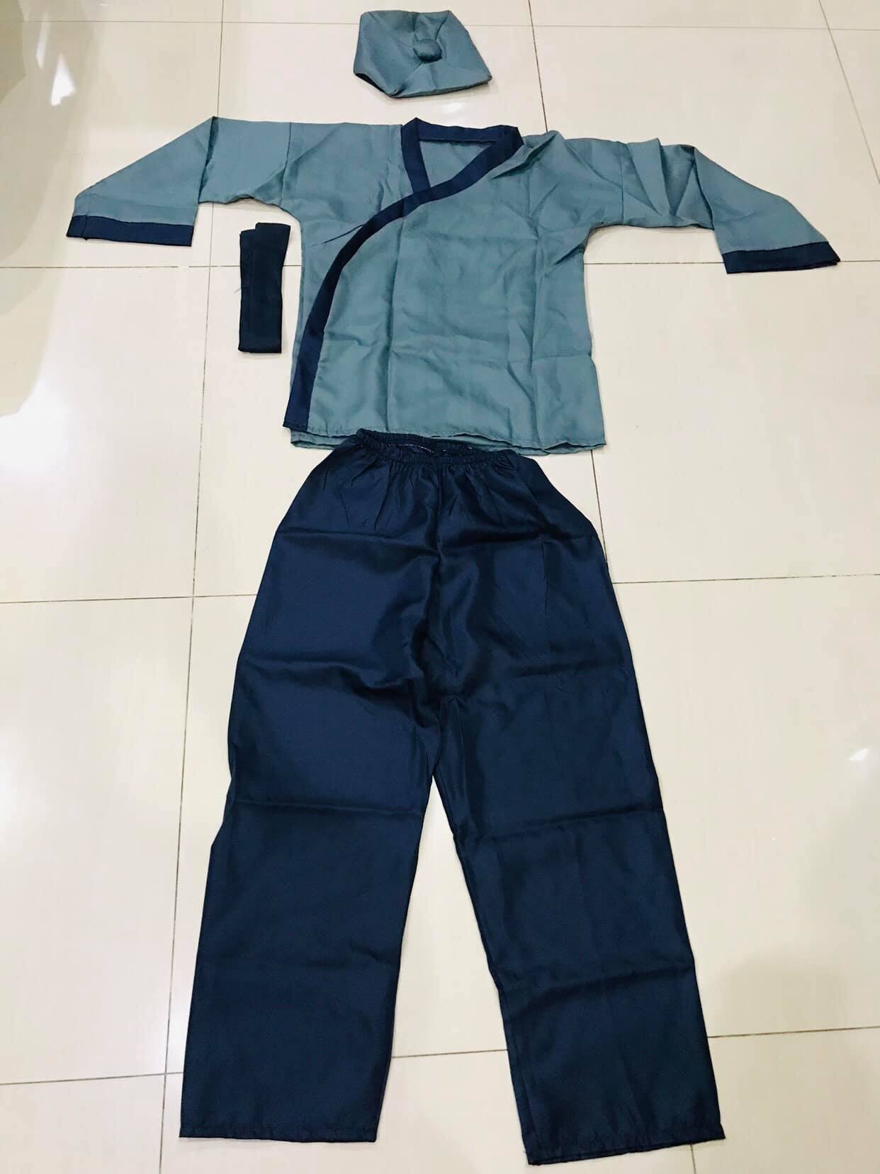 ชุด ชาวบ้าน สีเทา น้ำเงิน รหัส CH40 สินค้าพร้อมส่ง