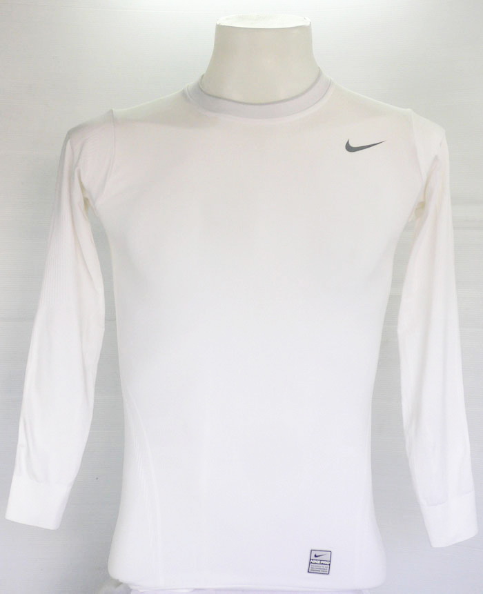 เสื้อรัดกล้ามเนื้อ NIKE PRO แขนยาว สีขาว ไซส์ S