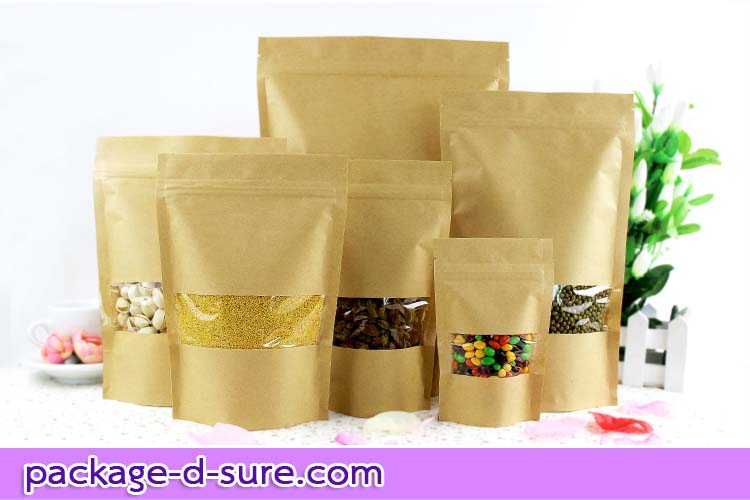 โปรโมชั่น//ถุงตั้งซิปคราฟ หน้าต่างใส 14x22+4 แพ็ค 50 ใบ / ใบละ 1.98