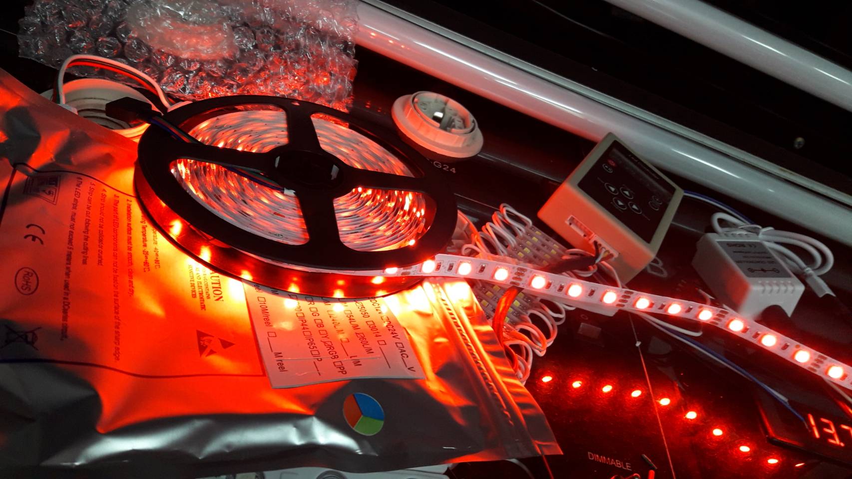 Led light strip 6m. ไฟแสดงสถานะสีแดง สีเขียว สำหรับติดที่แขนไม้กั้น *** เฉพาะ LED นะคะ