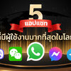 5 แอปแชท ที่นิยมใช้กันมากที่สุดในโลก แอป LINE ที่รักของชาวไทย อยู่ที่จุดไหน ?