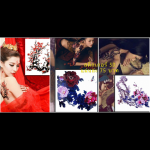 สติ๊กเกอร์ลอกลายด้วยน้ำ 21x22cm สินค้าพร้อมส่ง