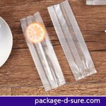 ถุงซีลกลางกึ่งขุ่นขยายข้าง ขอบหยัก 4.5x15+2.5 แพ็ค 100 ใบ