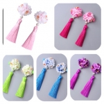 ดอกไม้ติดผม มีพู่ สินค้าพร้อมส่ง