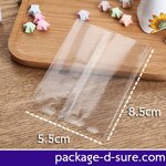 ถุงซีลกลาง ขอบหยัก 5.5x8.5 เนื้อใส แพ็ค 100 ใบ