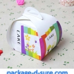 กล่องหูหิ้ว ทรงโดม เปิดบน 2 ด้าน 9x7.5x10 ลายดอกไม้ สีรุ้ง