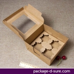 โปรโมชั่น//กล่องคัพเค้ก 4 ชิ้น สี่เหลี่ยมจัตุรัส 16x16x7.5 กระดาษคราฟ