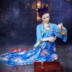 ชุดจีนสมัยราชวงค์ฮั่น สีฟ้า รหัส CH 99 สินค้าพร้อมส่ง