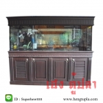 ตู้ปลา ไม้ประดู่ย้อมสีโอ๊ค 84" x 30" x 30" กระจกหนา 12 มิล(4หุน) กรองล่าง