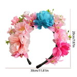 ที่คาดผมดอกไม้สีชมพูฟ้า ใส่ได้ทั้งเด็กและผู้ใหญ่