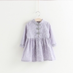 ชุดจีนเด็ก คอปก สีม่วง รหัส PI 47 สินค้าพร้อมส่ง