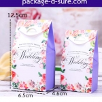 กล่องใส่ของชำร่วย เปิดบน ทรงสูง ลายดอกไม้