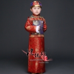 ชุดองค์ชายน้อย สีแดง+เสื้อกั๊กน้ำเงิน รหัส PR 80