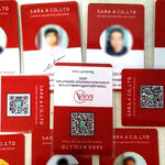 ทำบัตรพนักงาน แบบ Pvc ผิวมันเงา โดแแดดแช่น้ำ สีไม่หลุด