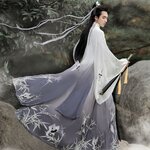 ชุดองค์ชายฮั่น พร้อมส่ง เสื้อขาว + กระโปรง + เสื้อคลุม รหัส 742