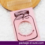 ถุงคุกกี้ แถบกาว 7x10 ลายขวดโหล สีชมพู แพ็ค 100 ใบ